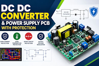 design dc dc converter and power supply pcb with protection