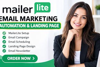 setup mailerlite email marketing, mailerlite automation and landing page