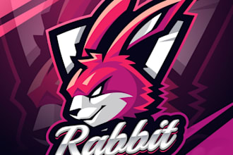 design incredible beautiful rabbit logo with unlimited revision