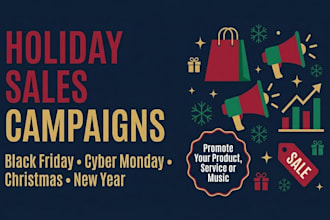 promote product, service, music for holiday sales campaign