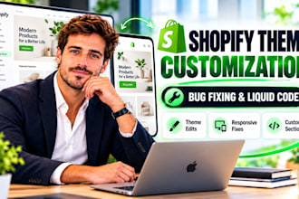 fix shopify theme bugs and customize liquid code, shopify theme customization