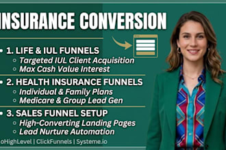 life insurance iul health insurance leads insurance landing page sales funnel