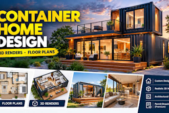 design shipping container homes with 3d renders