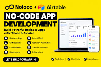 build noloco airtable flutter flow mvps business apps, workflows internal tools