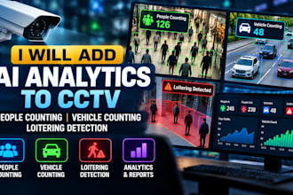 add ai analytics to cctv people vehicle counting loitering detection