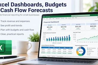 build a financial dashboard, budget and cash flow forecast
