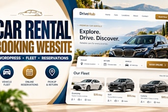 build wordpress car rental website with fleet listings and online booking