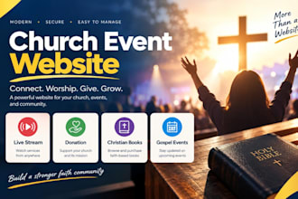 create church event website worship event church donation website