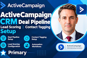 setup activecampaign CRM deal pipeline lead scoring contact tagging setup