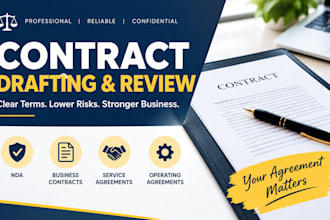 draft, review, and redline ndas, commercial contracts, and business agreements