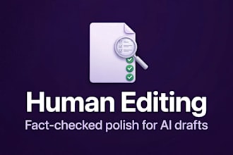 human edit and fact check your ai generated drafts