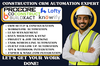 setup procore coconstruct buildxact knowify construction crm automation