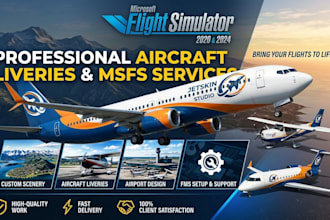 paint aircraft liveries for msfs 2020 and 2024 and xplane
