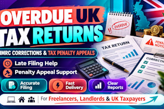 prepare overdue UK tax returns, hmrc corrections and tax penalty appeals