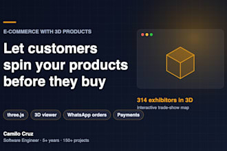 build an ecommerce store with interactive 3d products and whatsapp orders