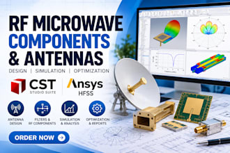 design rf microwave components and antennas using cst and hfss