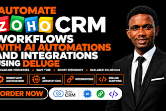 automate zoho CRM workflows with ai automations and integrations using deluge