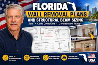design florida wall removal plans and structural beam sizing