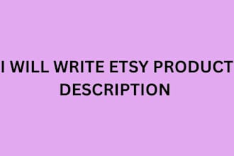 write etsy product description, product description