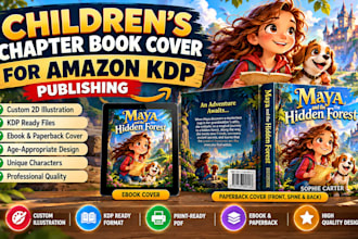 design a childrens chapter book cover for amazon KDP publishing