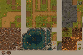 create pixel art rpg maker terrain tilesets seamless terrain transins for 2d