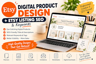 do etsy digital product design etsy listing SEO keywords
