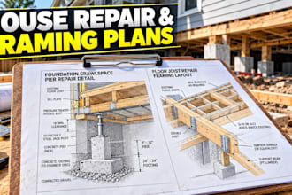 draw north carolina and south carolina house repair plans