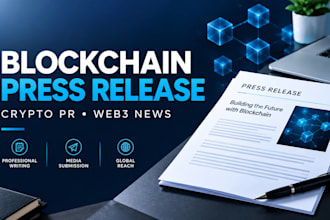write and submit blockchain press release crypto press release and coin PR