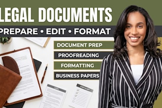 prepare, edit and format professional legal documents