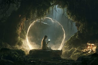 do photo manipulation, composition, and  in photoshop