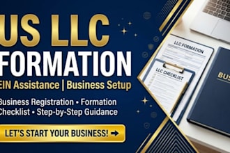 assist with US llc formation, ein application and business setup