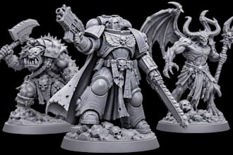 sculpt 3d warhammer painting miniature model figurine sculpting for 3d printing