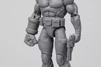 design articulated toy, 3d bjd doll jointed action figure for 3d printing design