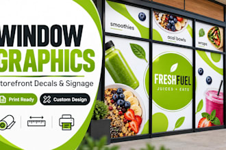 design window graphics, storefront vinyl decals and shopfront signage