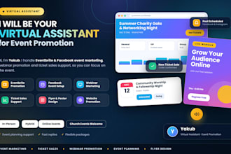 be your event virtual assistant for ticket sales and webinar promotion