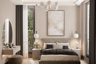 design modern apartment and bedroom interiors with 3d floor plans and renders