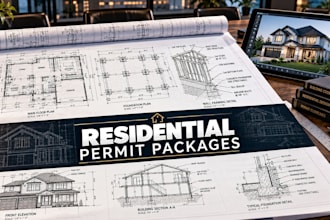 draw texas and north carolina residential building permit drawings