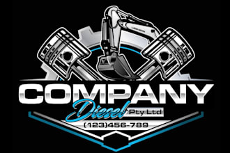 design abstract impressive diesel logo