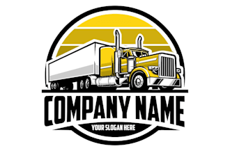design eye catchy unique trucking logo