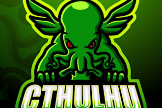 design superb beautiful cthulhu logo