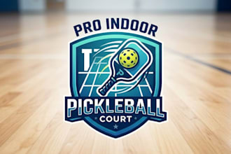 design professional pickleball logo for indoor court