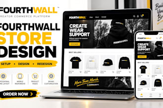design or redesign fourthwall website setup fourthwall store with website design