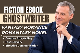 ghostwrite your romance novel, fiction book, kindle ebook, book outline writing