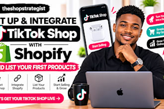 set up your tiktok shop, connect shopify or woocommerce, and upload products