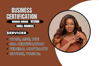 women owned, wosb, mbe, dbe, veteran sdvosb, hubzone, 8a business certification,