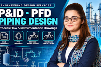 do professional p and id,pfd and process piping and drawings
