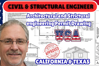sign and seal architectural and structural permit drawing for texas, california