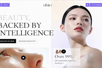 beauty website skincare website cosmetics website with skincare shopify store