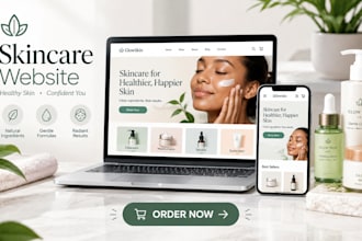 beauty website skincare website cosmetics website with skincare shopify store