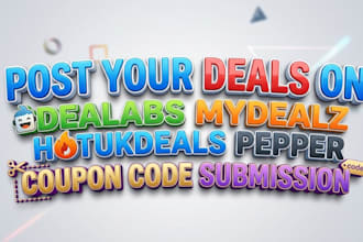 post your deals on dealabs, mydealz, hotukdeals, pepper, coupon code submission